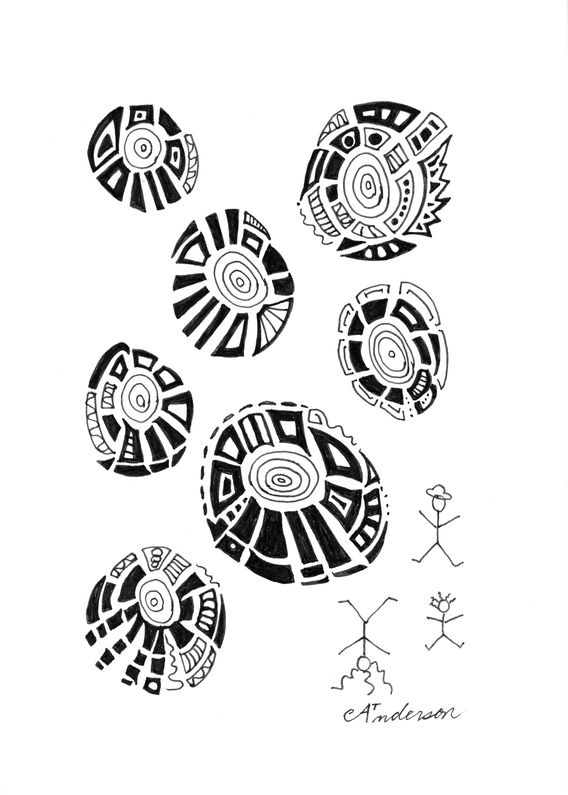 The Laguzi Family & Their Flying Discs(5x7)